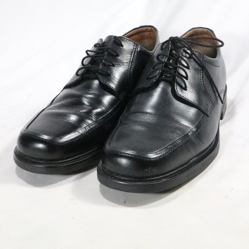 GEORGE Chad Black leather Narrow Width Oxfords - Picture 2 of 12